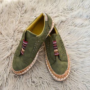 Green Suede Sneakers- Bohemian